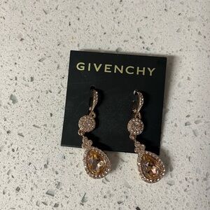 Givenchy Rose Gold Statement Earrings with Textured Design